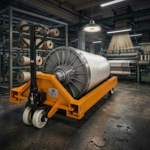 Beam hand pallet truck Bangladesh drum coil handling — Hi-Tech Autocon