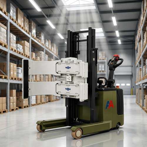 Roll clamp attachment powered stacker Bangladesh — Hi-Tech Autocon
