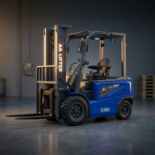 Three wheeler narrow aisle electric forklift Bangladesh — Hi-Tech Autocon Limited